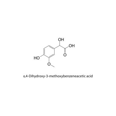 kimyasal formül 4,4-Dihydroxy-3-methoxybenzoic asit