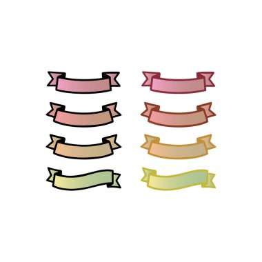 Renkli Kurdele Banner Simgeleri Koleksiyonu Çeşitli Şekiller ve Etiketler, Rozetler ve Satış Etiketleri Düz Tasarım Vektörü, Web, Pazarlama ve Grafik Şablonları