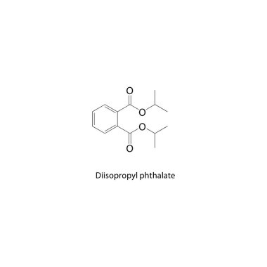 Diizopropil ftalat iskelet yapısı. Ftalat Ester bileşik şematik çizimi. Basit diyagram, kimyasal formül..