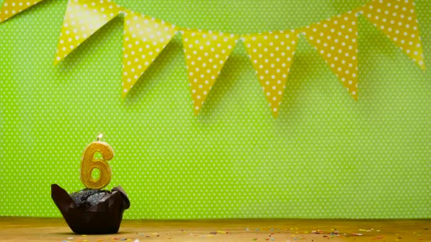 Happy Birthday Background Number Beautiful Decorations Agecopy Space Beautiful Background — Stock Video