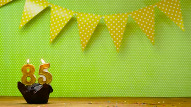 Happy Birthday Background Number Beautiful Decorations Copy Space Beautiful Background — Stock Video