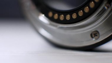 Mikro devre temaslı kamera için süngünün yakın plan görüntüsü