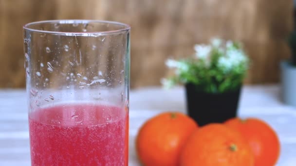 Décryptages Vitamine Pop Eau Concept Boire Vitamine Comprimés Jus Fruits — Video