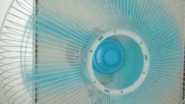 Umělý Chladič Elektrický Ventilátor Větrné Lopatky Fouká Vzduch Ventilátorové Lopatky — Stock video
