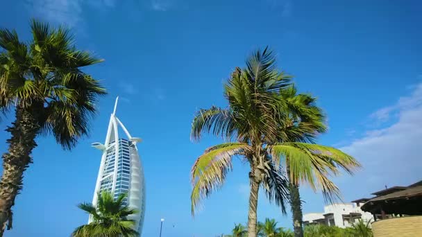 Hotell Dubai Burj Arab Jumeirah Redaktionell 2018 Dubai — Stockvideo