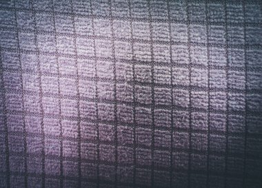 Gri kareli arka plan. Kumaş tekstil arkaplanı.