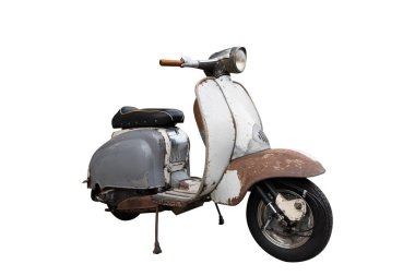 Mobilet Vintage ve Klasik Motosikletler, scooter beyaz arka grupta