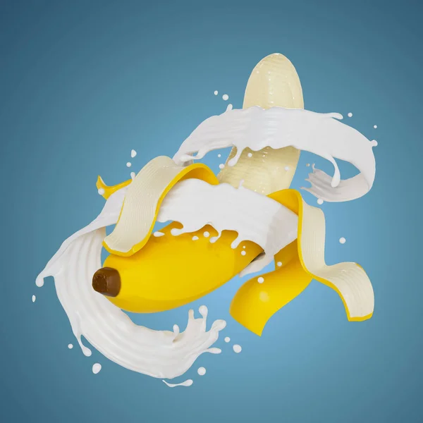 Lämplig För Användning Livsmedel Drycker Bananmjölk Eller Yoghurt — Stockfoto