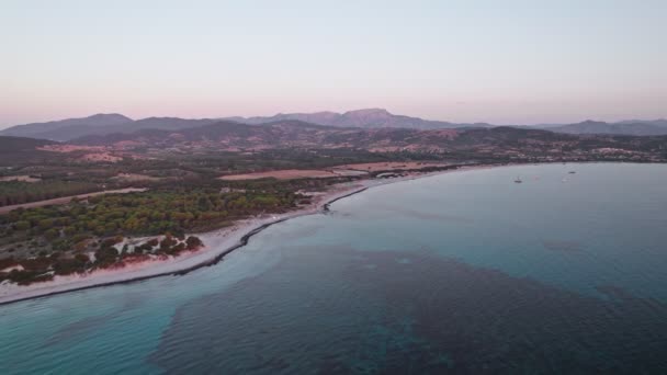 Vista Aérea Hermosa Playa Tropical Agua Mar Azul Turquesa Con — Vídeo de stock