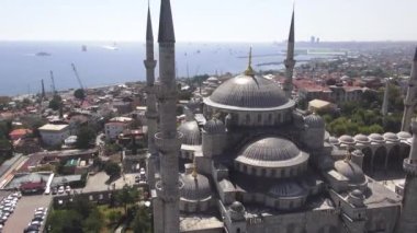 Yavaş çekim mavi cami stok videosu