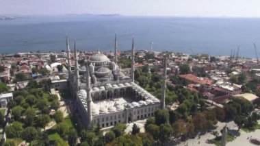 Yavaş çekim mavi cami stok videosu