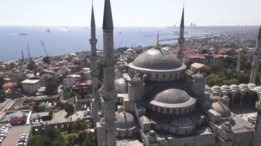 Yavaş çekim mavi cami stok videosu