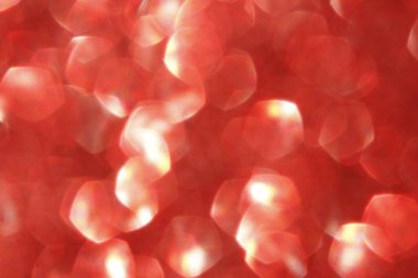 Zarif ve soyut kırmızı parlak bokeh arkaplan. Mevsimsel ışık dekoratif soyut tasarım ögesi.