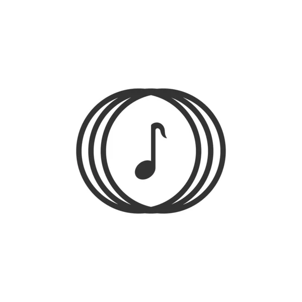 Musik Audio Logo Vektor Illustration Design — Stockvektor