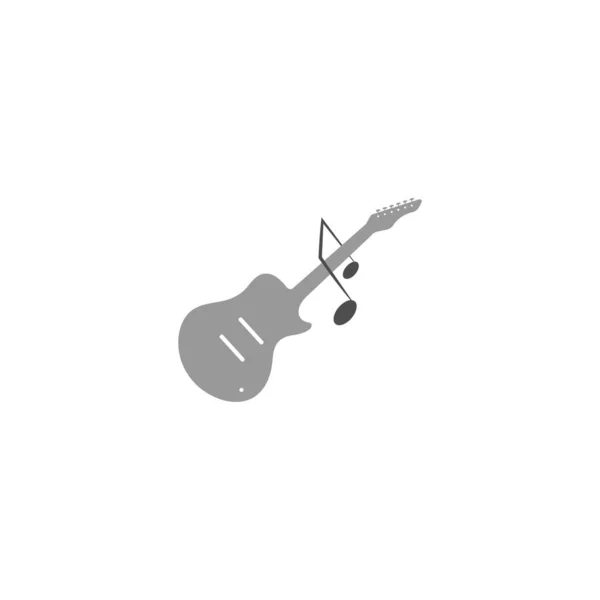 ギターロゴベクトルイラストデザイン画像 — ストックベクタ