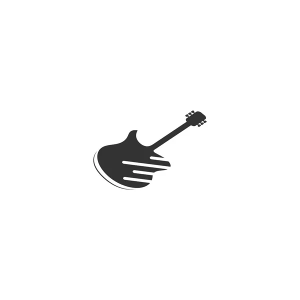Gitar Logo Vektör Illüstrasyon Tasarımı Resmi — Stok Vektör