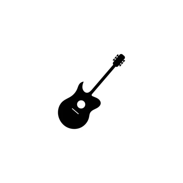 Guitarra Logo Vector Ilustración Diseño Imagen — Vector de stock