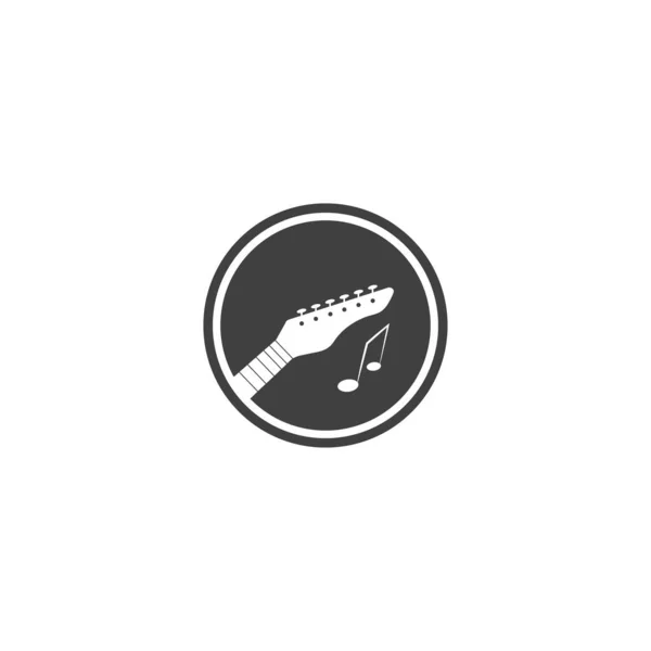 Векторное Изображение Логотипа Гитары — стоковый вектор