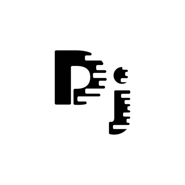 Música Logotipo Vetor Ícone Design Ilustração — Vetor de Stock
