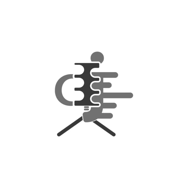 Musik Logotyp Vektor Ikon Design Illustration — Stock vektor