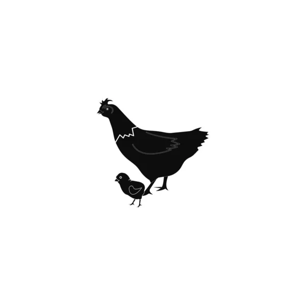 Tavuk Vektör Tasarımı Illüstrasyonu — Stok Vektör