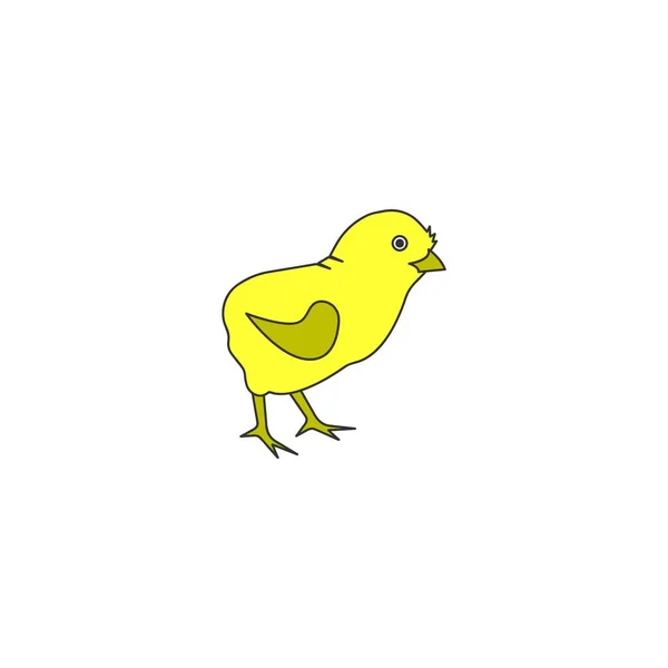 Иллюстрация Векторного Дизайна Цыпленка — стоковый вектор