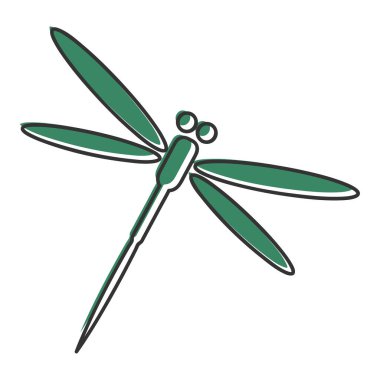 Yusufçuk vektör element çizimi