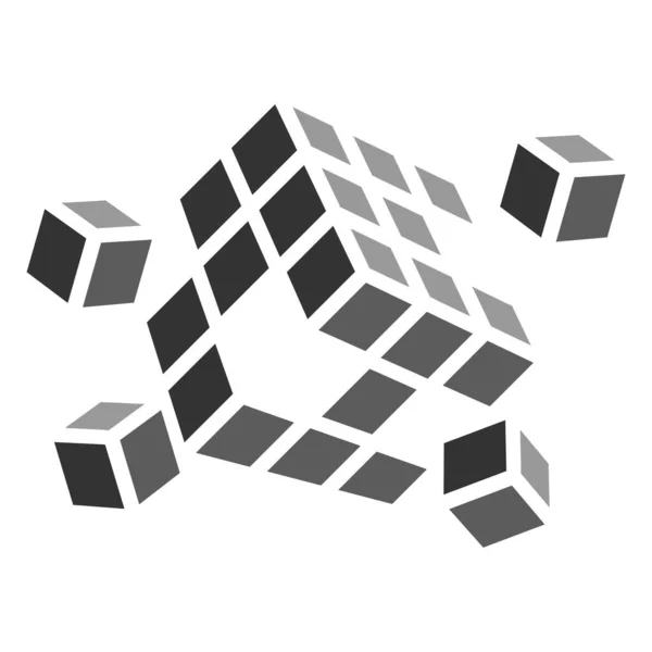 Rubik Cube Vector Illustration — Stock Vector