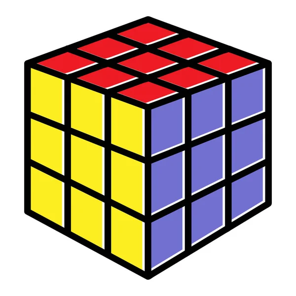 Векторная Иллюстрация Кубика Рубика Стоковый вектор