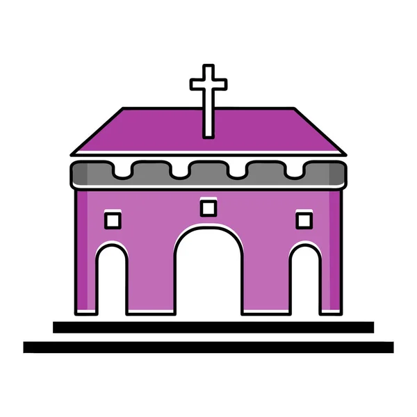 Est Une Conception Élément Vectoriel Église — Image vectorielle