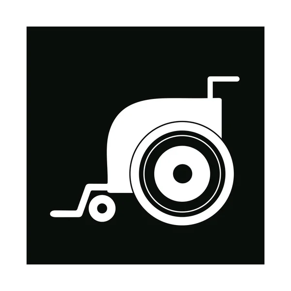 Tekerlekli Sandalye Vektör Logosu Çizimi — Stok Vektör
