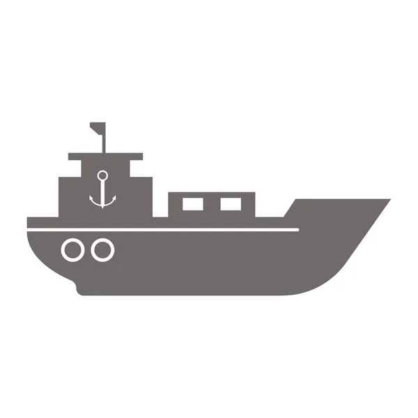Egy Hajó Vektor Logó Illusztráció — Stock Vector