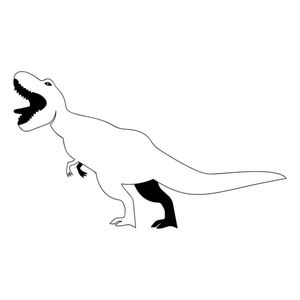 Detta Dinosaurie Vektor Element Design — Stock vektor