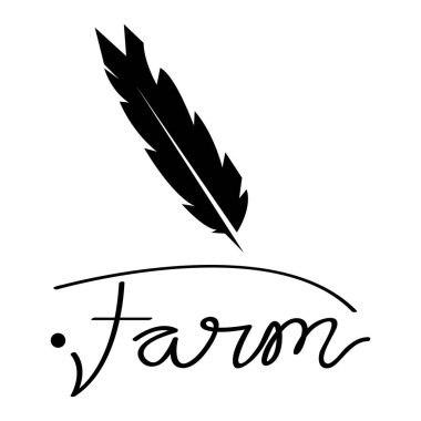 Bu tüy logo vektör çiziminin benzersizidir.