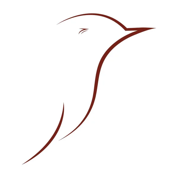 Vogel Logo Vektor Illustration — Stockvektor