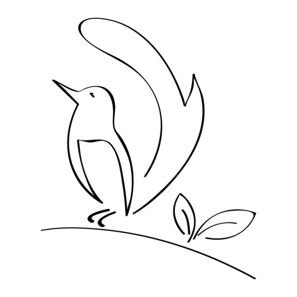 Ilustração Vetor Logotipo Pássaro — Vetor de Stock