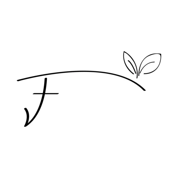Logotipo Letra Con Una Combinación Naturaleza Animal — Vector de stock
