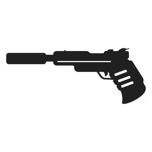 Toto Plochý Unikát Vektorového Prvku Pistole — Stockový vektor