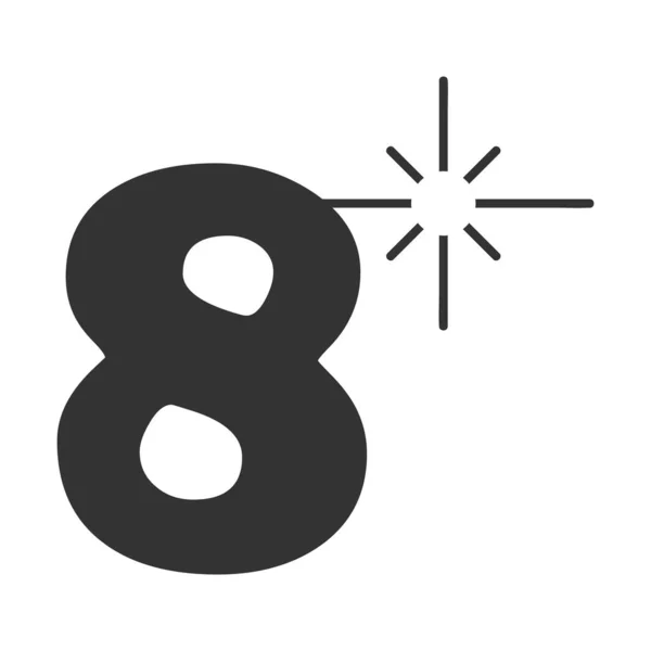 Numbering Icon Vector Illustation Unique Combination — Stock Vector