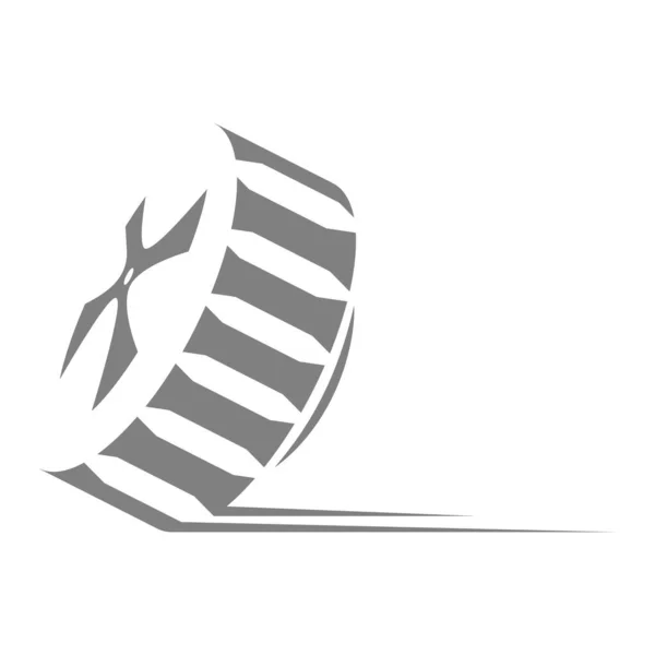 Este Projeto Ilustração Vetor Logotipo Roda — Vetor de Stock