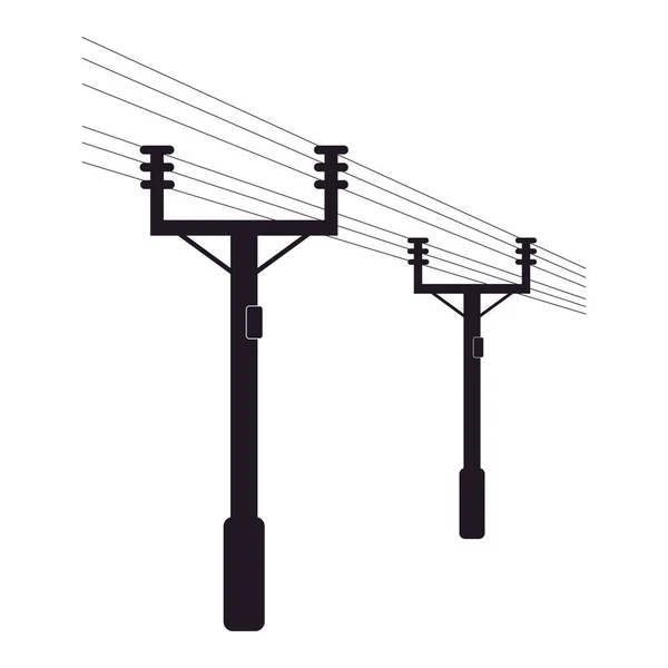 Detta Power Pole Logo Vektor Illustration Design — Stock vektor