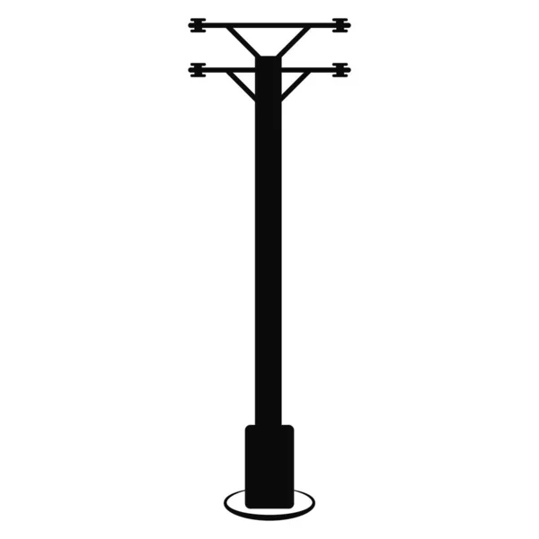 Dit Power Pole Logo Vector Illustratie Ontwerp — Stockvector