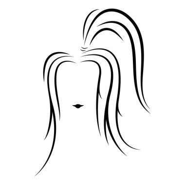 Bu saç logosu vektör illüstrasyon tasarımının eşsizidir.