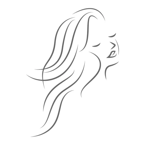 Est Unique Conception Illustration Vectorielle Logo Cheveux — Image vectorielle
