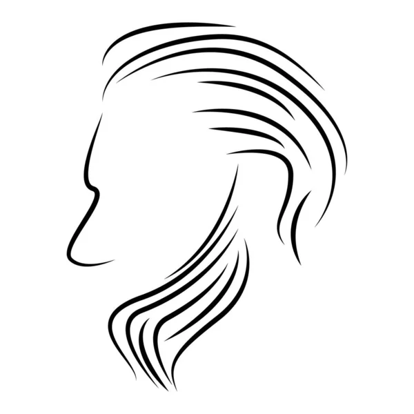 髪の毛のロゴベクトルイラストデザインの特徴です — ストックベクタ