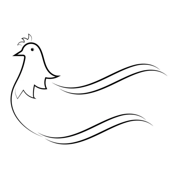 Questo Pollo Logo Vettoriale Illustrazione Design — Vettoriale Stock