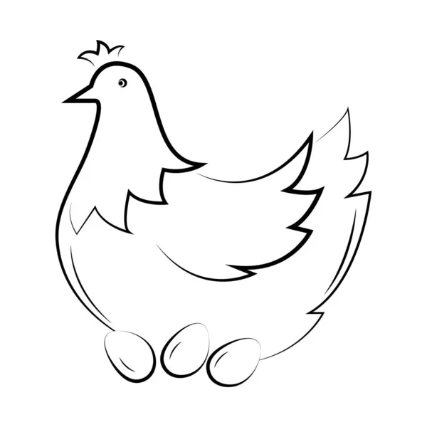 Questo Pollo Logo Vettoriale Illustrazione Design — Vettoriale Stock