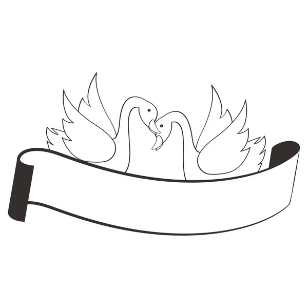 Kachní Logo Vektorové Ilustrace Design — Stockový vektor