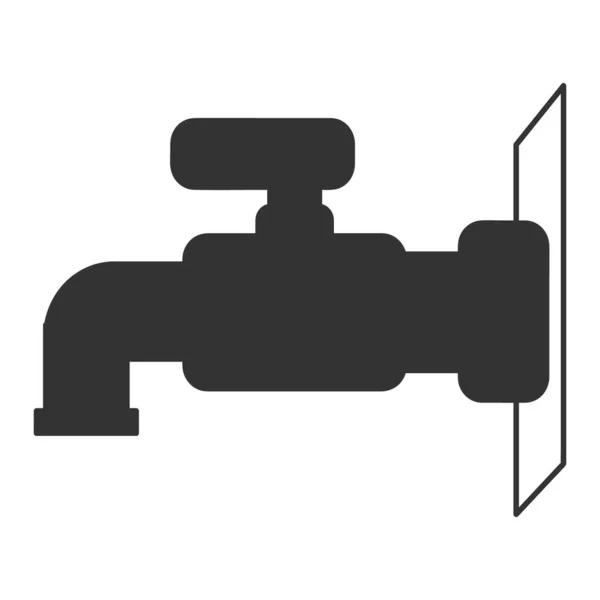 Das Ist Der Wasserhahn Symbolvektor — Stockvektor