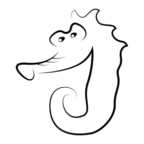 Vector Seahorses Illustration Design — Stock Vector